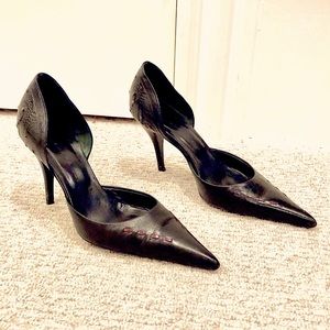 Barbara Bui pointy heels with bronze detail